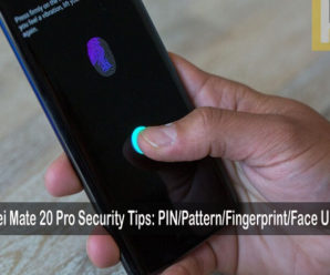 Huawei Mate 20 pro Pin pattern fingerprint id face unlock